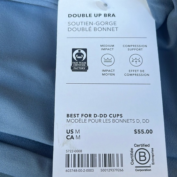 Athleta Double Up Blue Sports Bra - Picture 8 of 8